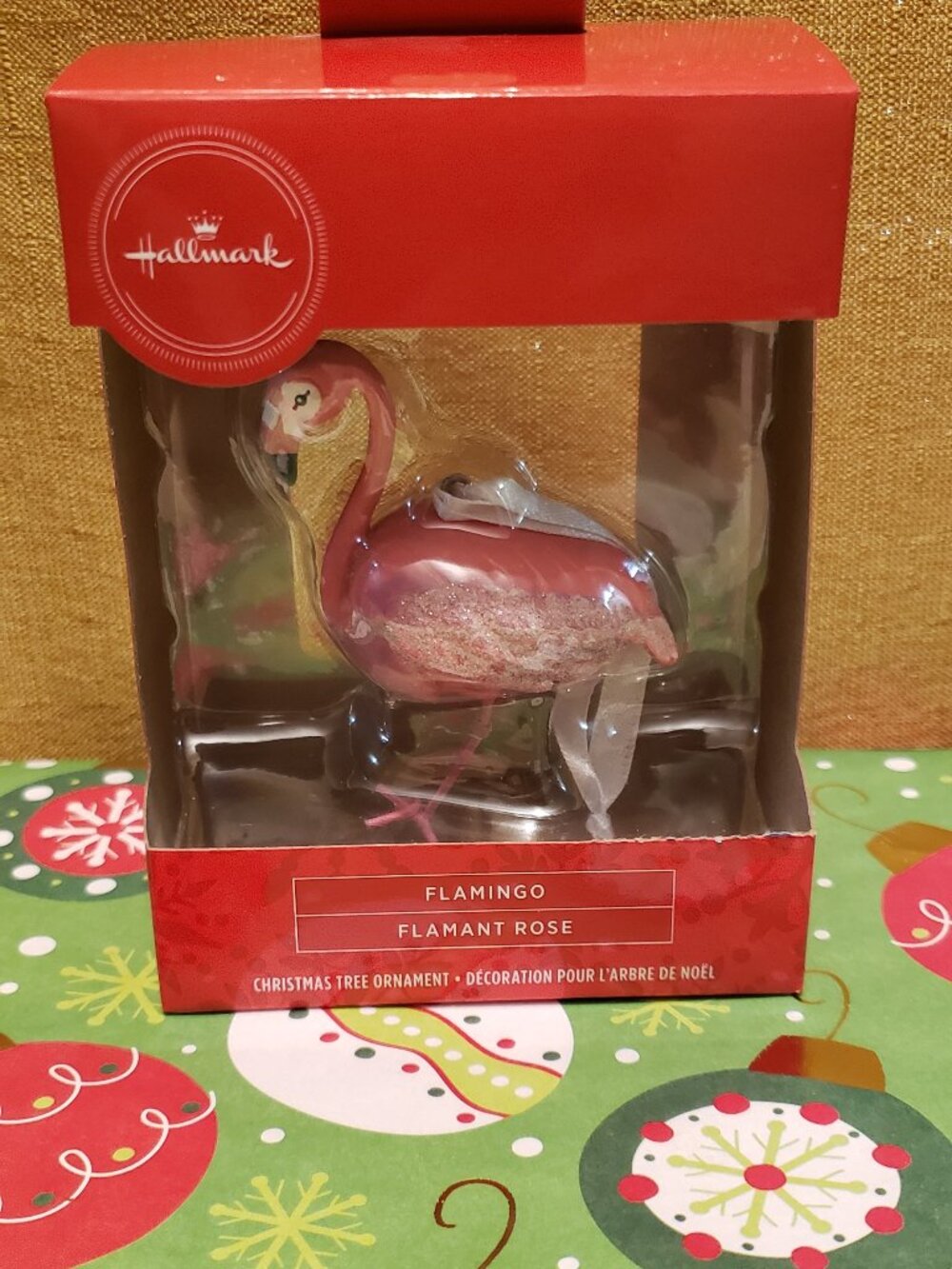 Hallmark Pink Flamingo Christmas Ornament